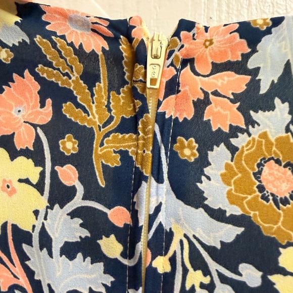 ModCloth Floral Patchwork Wrap Midi Dress Size 14 Boho Cottagecore Retro - Picture 7 of 10